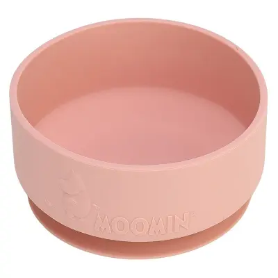 Rätt Start skål i silikon med sugkopp, Mumin rosa
