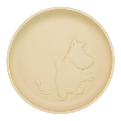 Rätt Start tallrik i silikon med sugkopp, Mumin latte beige