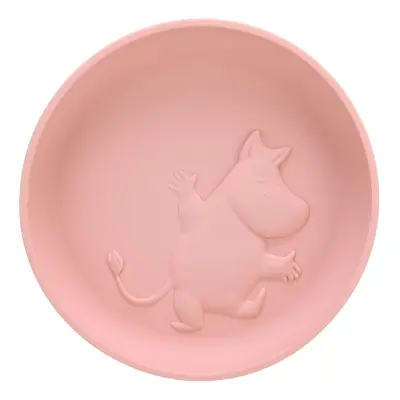 Rätt Start tallrik i silikon med sugkopp, Mumin rosa