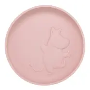 Rätt Start tallrik i silikon med sugkopp, Mumin rosehip pink