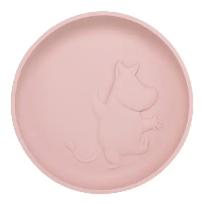 Rätt Start tallrik i silikon med sugkopp, Mumin rosehip pink