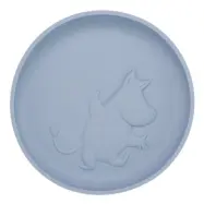 Rätt Start tallrik i silikon med sugkopp, Mumin sky blue