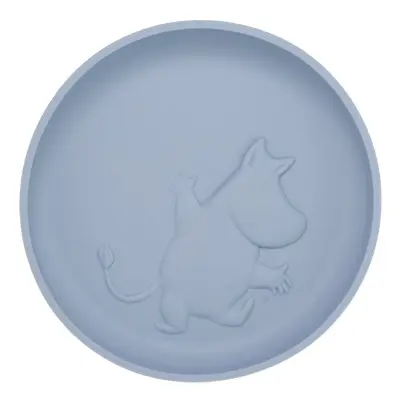 Rätt Start tallrik i silikon med sugkopp, Mumin sky blue