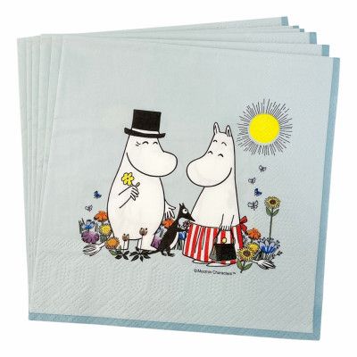 Servetter Mumin Blå - 16-pack