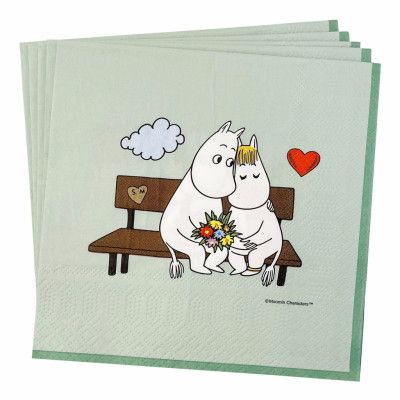 Servetter Mumin Grön - 16-pack