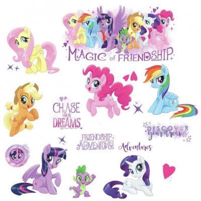 RoomMates Roommates - My Little Pony Movie Glitter Wallstickers