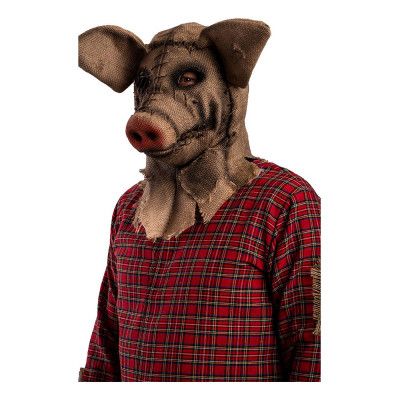 Läskig Grismask i Jute - One size