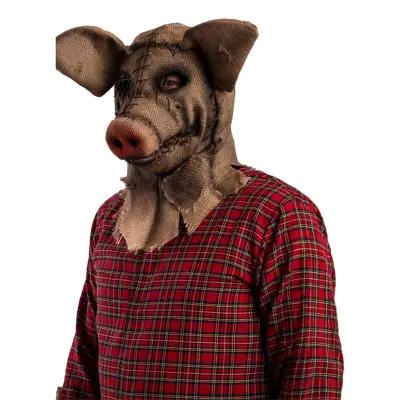 Läskig Grismask i Jute - One size