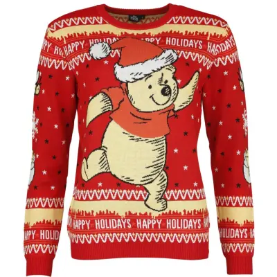 Nalle Puh - Anime Christmas jumper - Dancer - S XXL - för Dam - flerfärgad