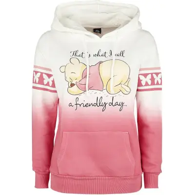 Nalle Puh - Anime Luvtröja - A Friendly Day - S XXL - för Dam - vit/rosa