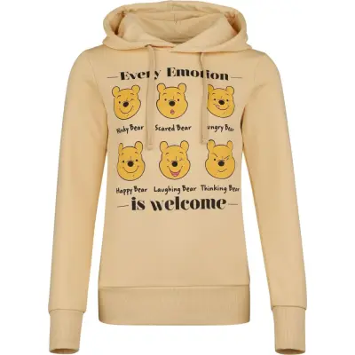Nalle Puh - Anime Luvtröja - Every Emotion Is Welcome - S 3XL - för Dam - beige
