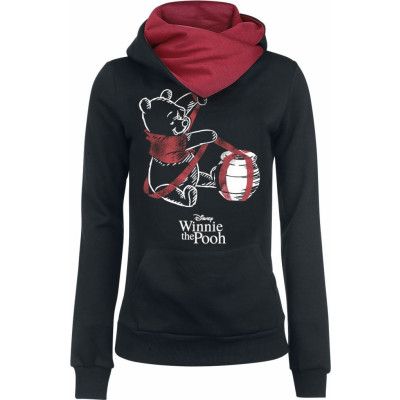 Nalle Puh - Anime Luvtröja - The Gift - XS S - för Dam - svart/röd
