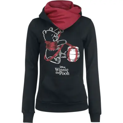 Nalle Puh - Anime Luvtröja - The Gift - XS S - för Dam - svart/röd