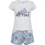 Nalle Puh - Anime Pyjamas - Eeyore - Me Time - S 3XL - för Dam - vit/blå