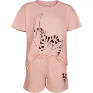 Nalle Puh - Anime Pyjamas - Tiger On The Moon Solid - S XXL - för Dam - rosa