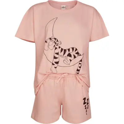 Nalle Puh - Anime Pyjamas - Tiger On The Moon Solid - S XXL - för Dam - rosa