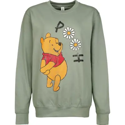 Nalle Puh - Anime Sweatshirt - Winnie The Pooh Loves Nature - S XL - för Dam - grön
