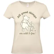 Nalle Puh - Anime T-shirt - All Good Things Are Wild And Free - L - för Dam - beige