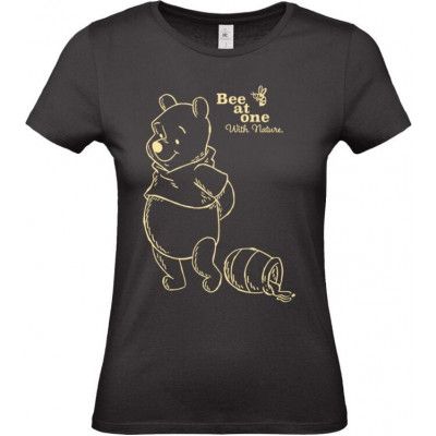 Nalle Puh - Anime T-shirt - Bee At One with Nature - M XXL - för Dam - svart