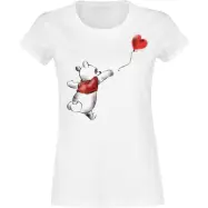 Nalle Puh - Anime T-shirt - Heart - M XXL - för Dam - vit