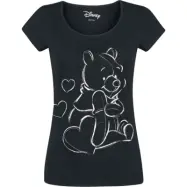 Nalle Puh - Disney T-shirt - Sketchy Pooh - M - för Dam - svart