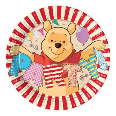 Pappersassietter Nalle Puh - 8-pack