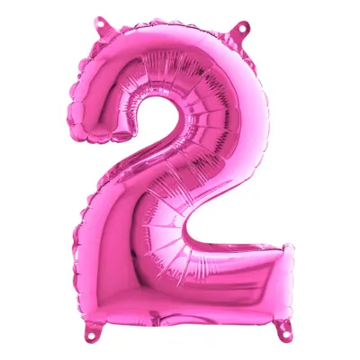 Sifferballong Mini Rosa Metallic - Siffra 2