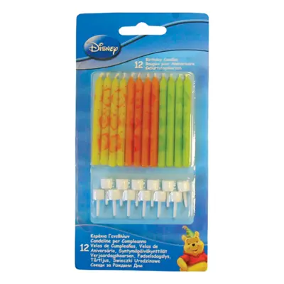 Tårtljus Nalle Puh Flerfärgad - 12-pack