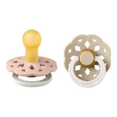 BIBS napp Boheme latex 2-pack 0-6 mån, blush/vanilla glow