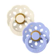 BIBS napp Boheme latex 2-pack 0-6mån, ivory/hush