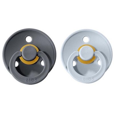 BIBS napp Colour 2-pack 0-6 mån, iron/baby blue