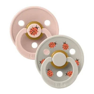 BIBS napp Colour 2-pack 0-6 mån, ladybug blush/sand