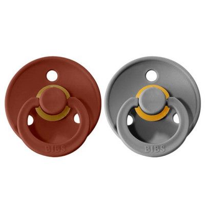 BIBS napp Colour 2-pack 0-6 mån, rust/smoke
