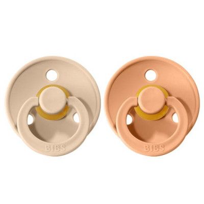 BIBS napp Colour 2-pack 0-6 mån, vanilla/peach