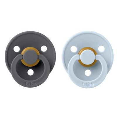 BIBS napp Colour 2-pack 18+ mån, iron/baby blue