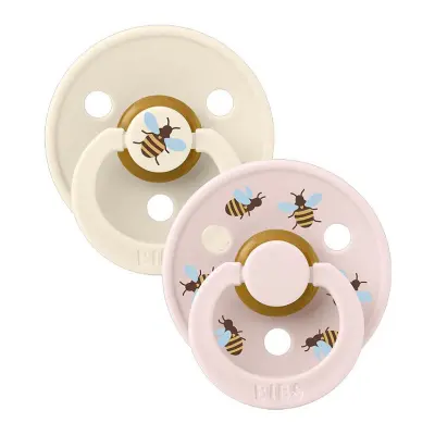 BIBS napp Colour 2-pack 6-18 mån, bumblebee ivory/petal