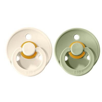 BIBS napp Colour 2-pack 6-18 mån, ivory/sage