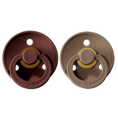BIBS napp Colour 2-pack 6-18 mån, mocha/dark oak