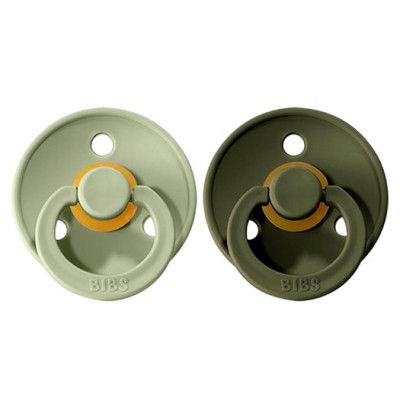 BIBS napp Colour 2-pack 6-18 mån, sage/hunter green