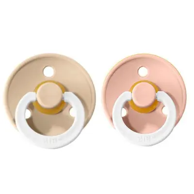BIBS napp Colour Night 2-pack 0-6 mån, blush/vanilla night