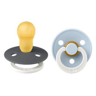 BIBS napp Colour Night 2-pack 18 mån, iron/baby blue night