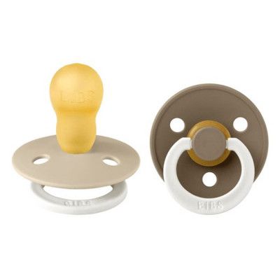 BIBS napp Colour Night 2-pack 18+ mån, vanilla/dark oak nigh