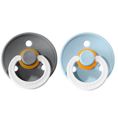 BIBS napp Colour Night 2-pack 6-18 mån, iron/baby blue night