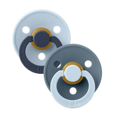 BIBS napp Colour Studio 2-pack 18 mån+, baby blue/petrol