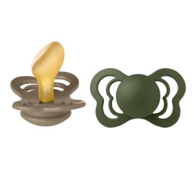 BIBS napp Couture 2-pack 6-18 mån, dark oak/hunter green