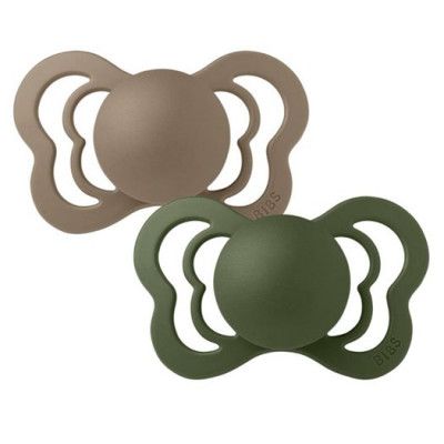 BIBS napp Couture 2-pack 6-18 mån sil, dark oak/hunter green