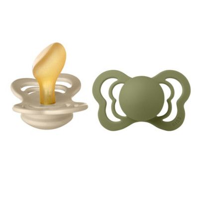 BIBS napp Couture 2-pack 6-18 mån, vanilla/olive