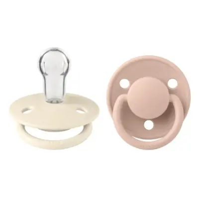BIBS napp De Lux silikon 2-pack Onesize, ivory/blush