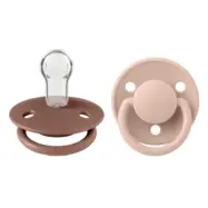 BIBS napp De Lux silikon 2-pack Onesize, woodchuck/blush