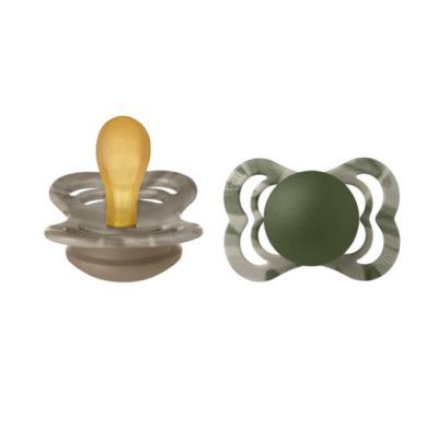 BIBS napp Supreme latex 2-pack 0-6 mån, camo green mix